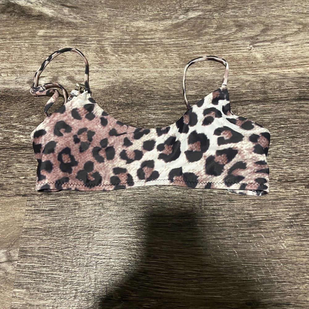 Leopard Print Bikini Top